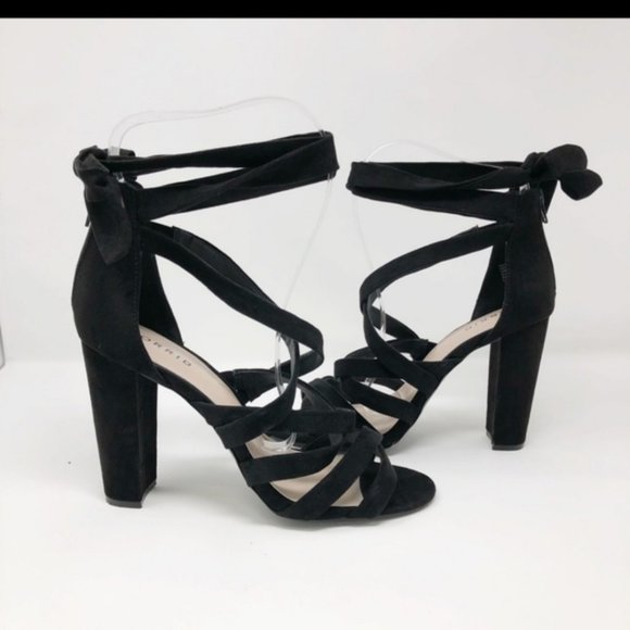 torrid Shoes - Torrid black strappy heels size 9.5W